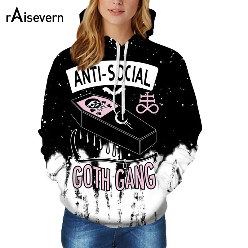 Anti - Social Goth Gang Punk Hooded