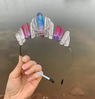 Crescent Moon Crystal Headband