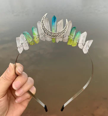 Crescent Moon Crystal Headband