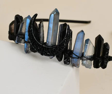 Crescent Moon Crystal Headband