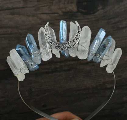 Crescent Moon Crystal Headband