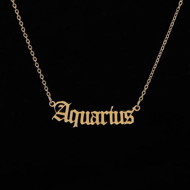 Zodiac Necklace Alphabet