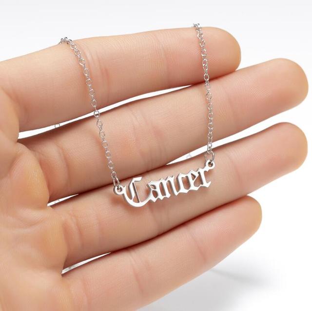 Zodiac Necklace Alphabet