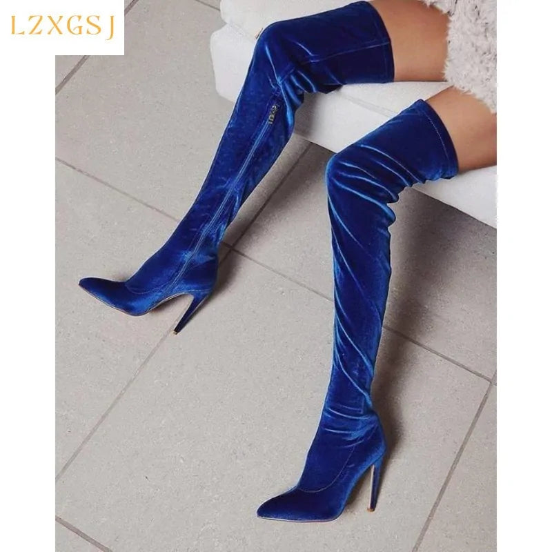 Thin Long Thigh Boots For Women