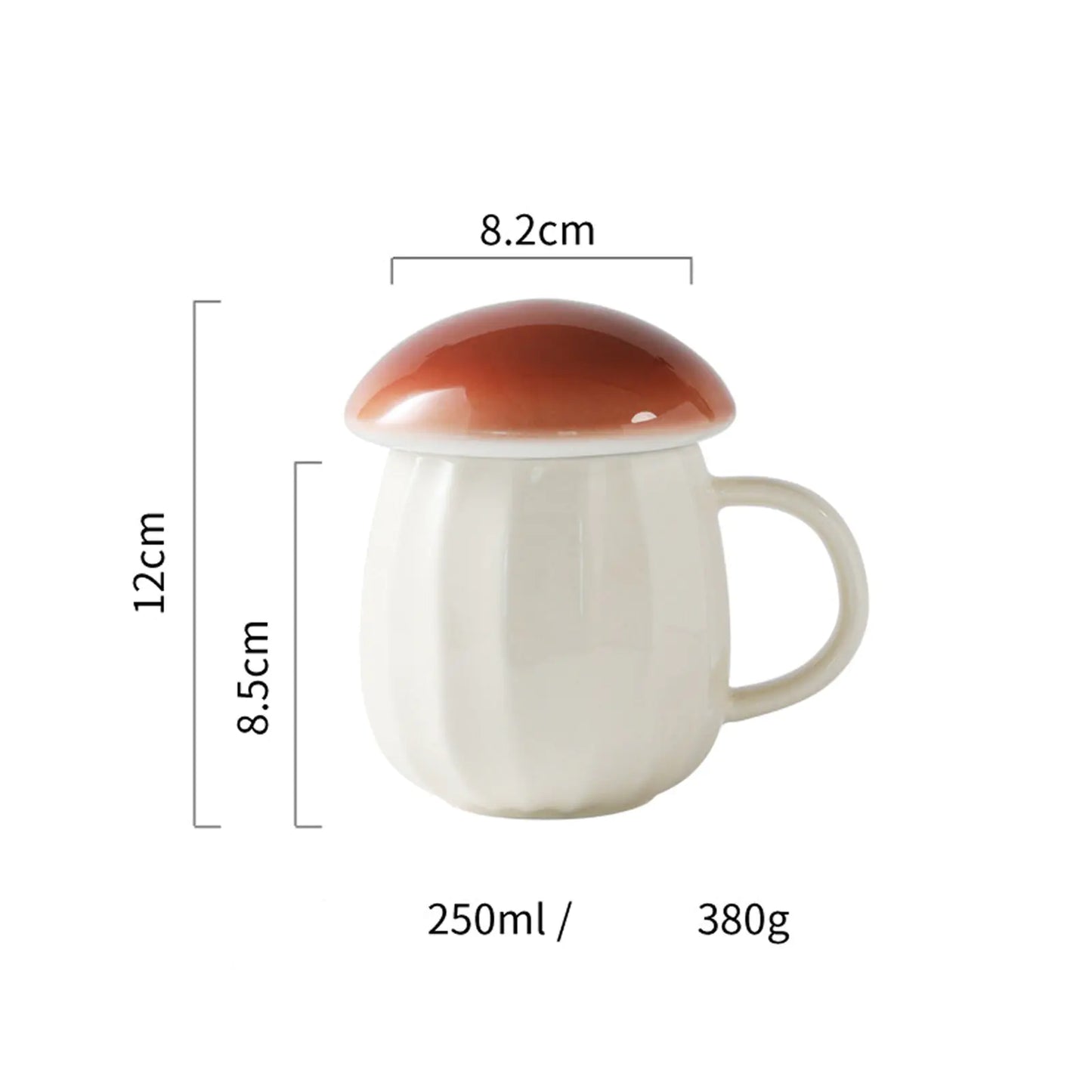 Cute Mushroom Cup With Lid Ceramics Coffee Mug