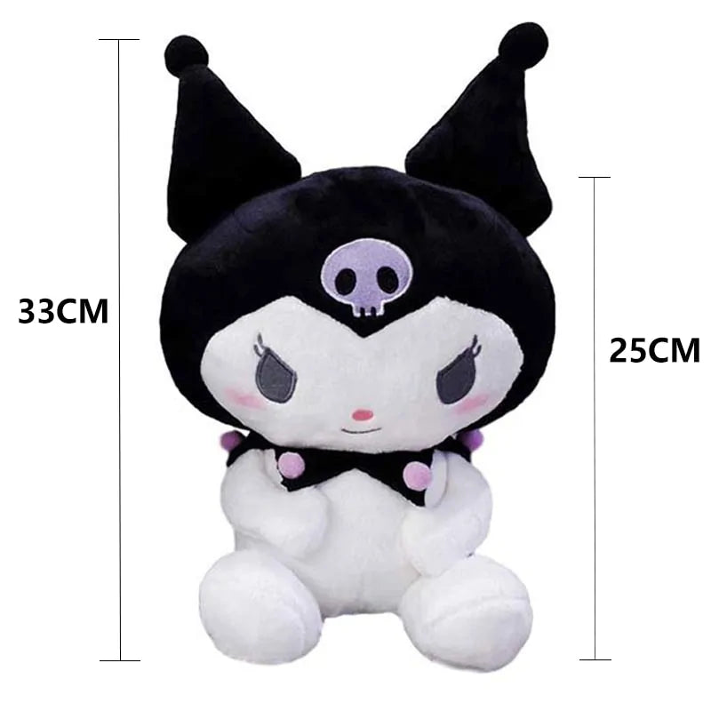 32cm Kuromi Plush Toy: Japanese JK Style, Soft Stuffed Doll Series for Girls