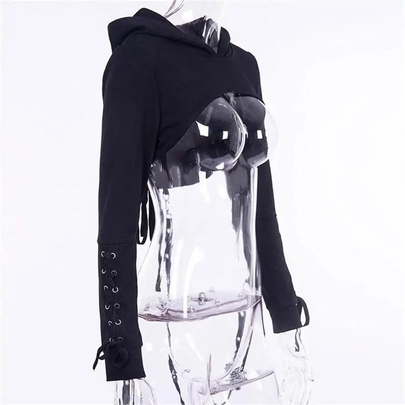 Gothic Style Hooded Back Lace