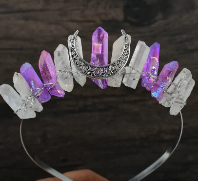 Crescent Moon Crystal Headband