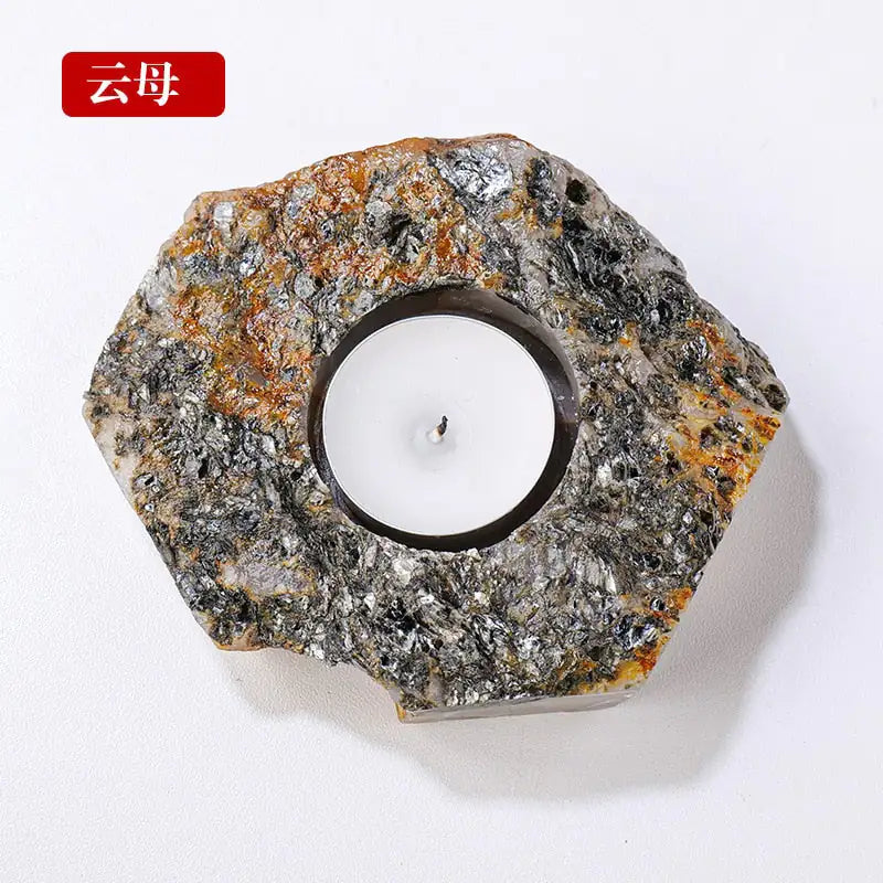 Natural Shape Crystals Candle Holder