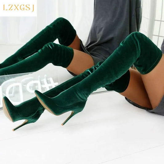 Thin Long Thigh Boots For Women