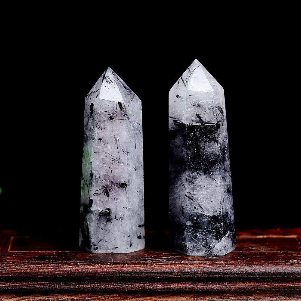 Natural Black Tourmaline Quartz