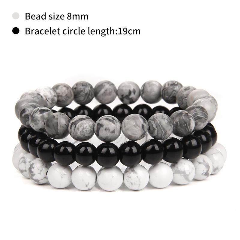 3Pcs/set Natural Stone Bracelet